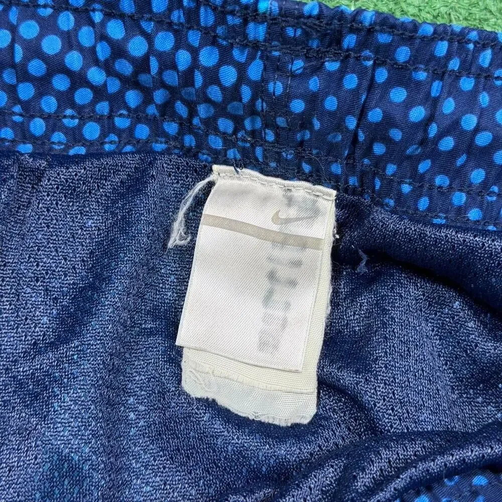 Nike Board Shorts Mens 30 Blue Flame Pattern Y2K 2000s Swim Trunks Athletic